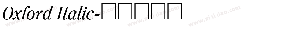 Oxford Italic字体转换